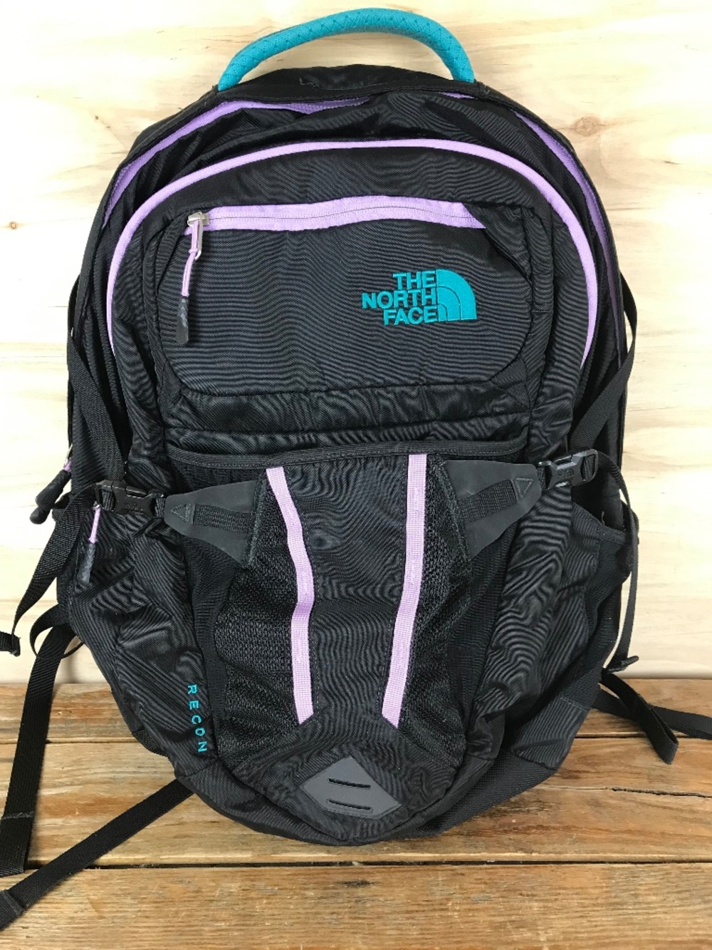 North Face Recon Backpack Black Hiking Commute School 15” Laptop Bag Gorpcore